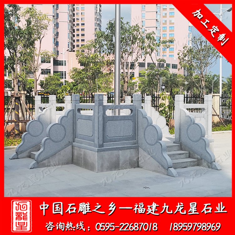 洛江實驗小學第二校區--旗臺欄桿、人物雕塑
