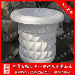 景觀石材花缽廠家 現代庭院花缽雕塑