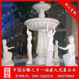 現代石雕噴泉廠家 制作歐式水缽噴泉