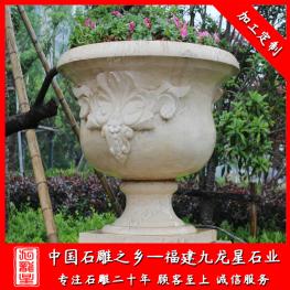 大理石花盆花缽供應 創意石材花盆廠家批發