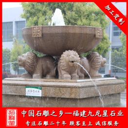 大型石雕噴水雕塑 石雕噴泉生產廠家 酒店石雕噴泉雕塑