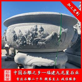加工園林景觀石雕花缽 批發石材花盆 款式多樣